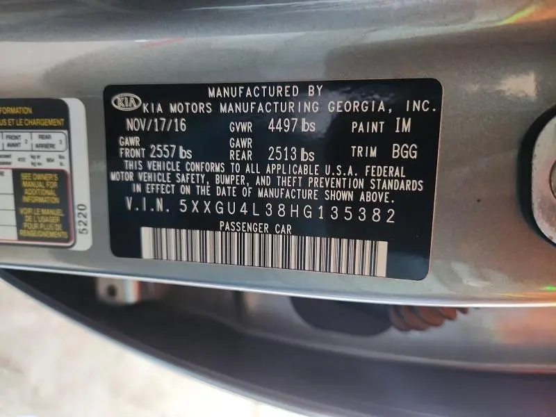 2017 KIA OPTIMA EX  