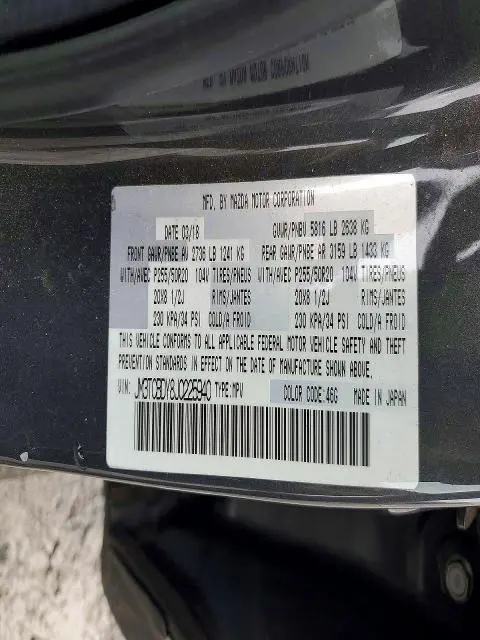 2018 MAZDA CX-9 GRAND TOURING  