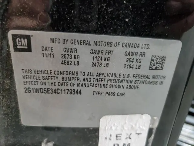 2012 CHEVROLET IMPALA LT  