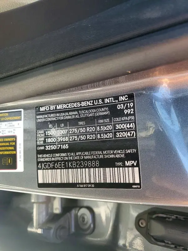 2019 MERCEDES-BENZ GLS 450 4MATIC  