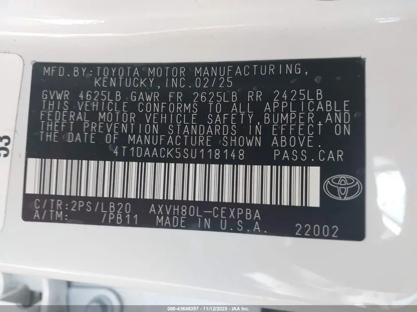 2025 TOYOTA CAMRY XSE