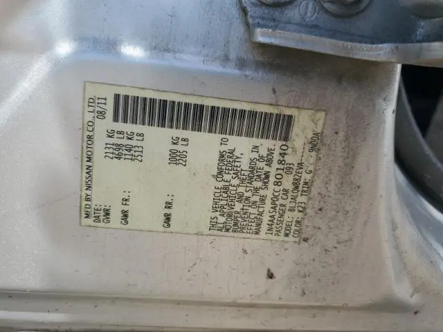 2012 NISSAN MAXIMA S  