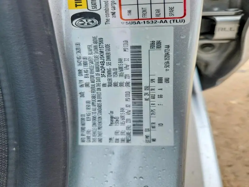 2019 FORD FIESTA SE  