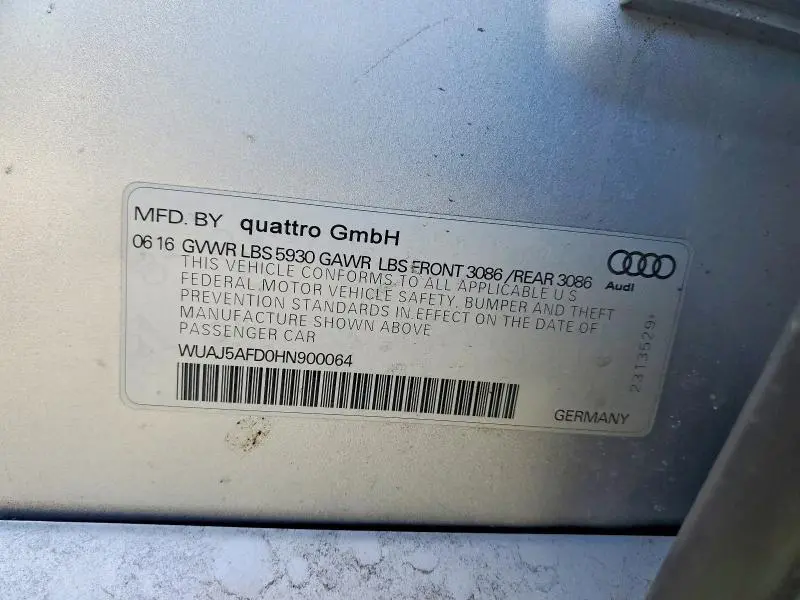 2017 AUDI S8 PLUS QUATTRO  