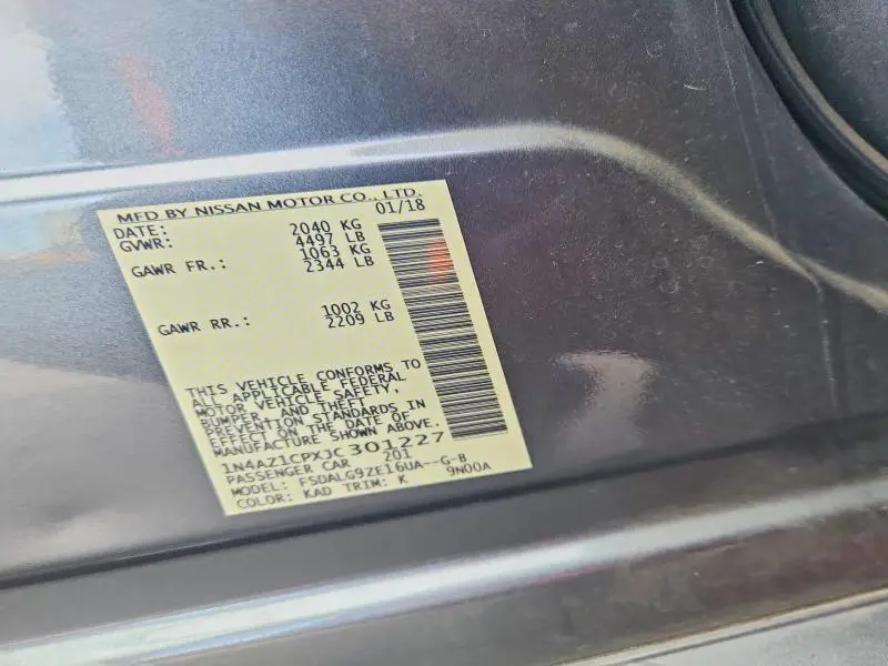 2018 NISSAN LEAF SL  