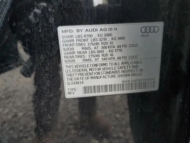 2015 AUDI Q7 PREMIUM PLUS  