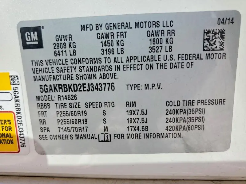 2014 BUICK ENCLAVE   