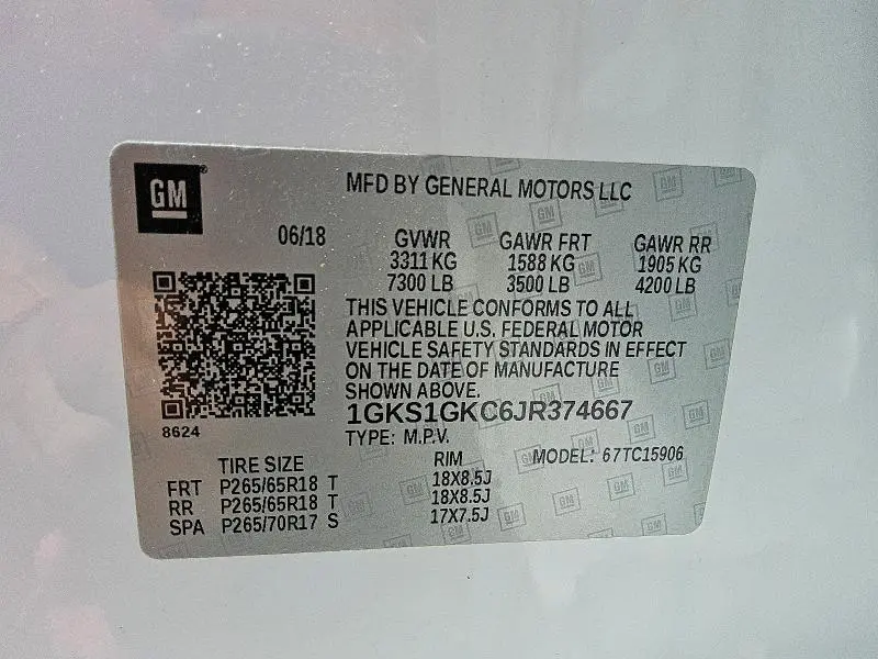 2018 GMC YUKON XL C1500 SLT  
