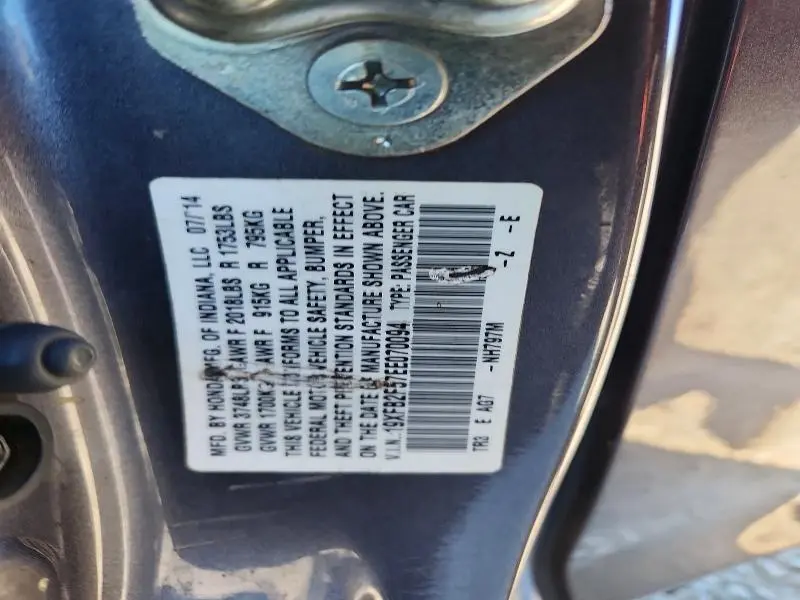 2014 HONDA CIVIC LX  