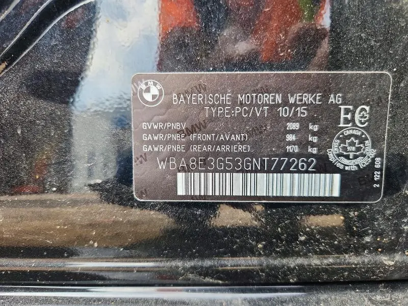 2016 BMW 328 XI SULEV  