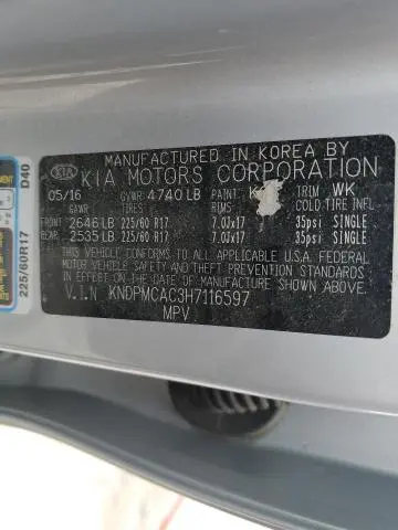 2017 KIA SPORTAGE LX  