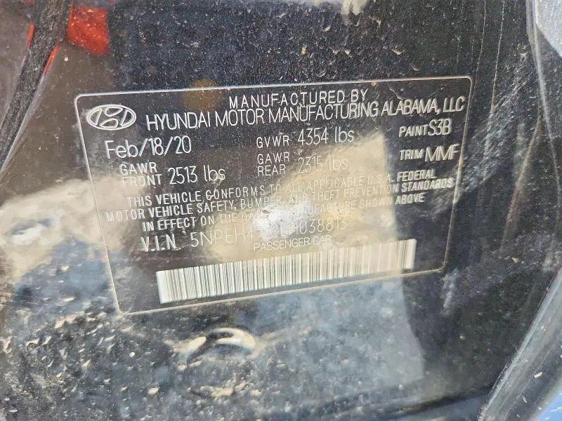 2020 HYUNDAI SONATA LIMITED  