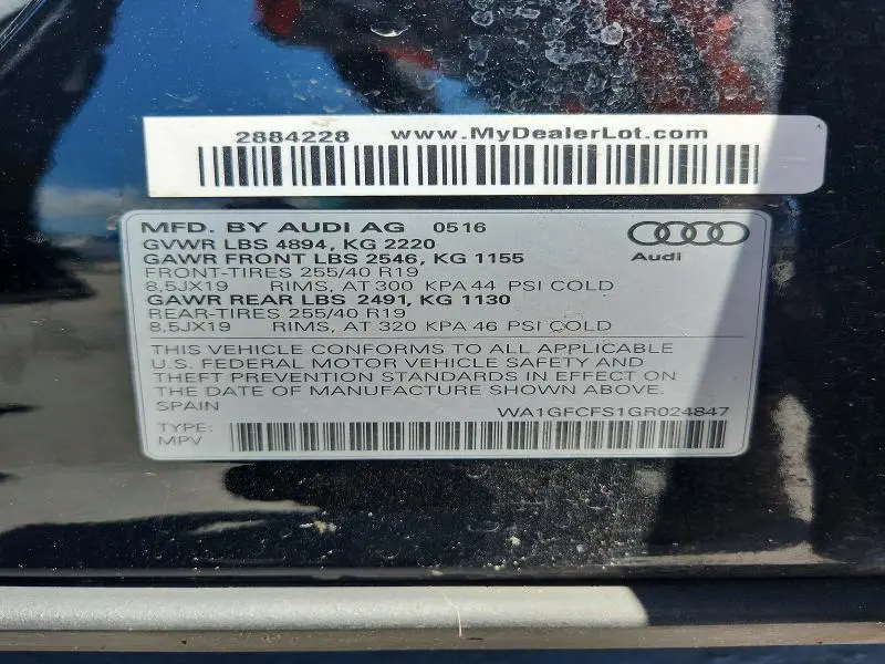 2016 AUDI Q3 PRESTIGE  