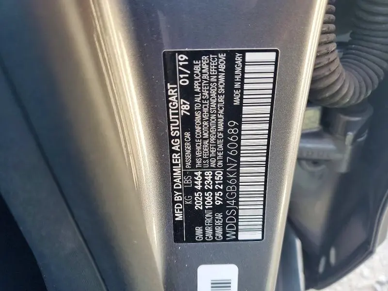 2019 MERCEDES-BENZ CLA 250 4MATIC  