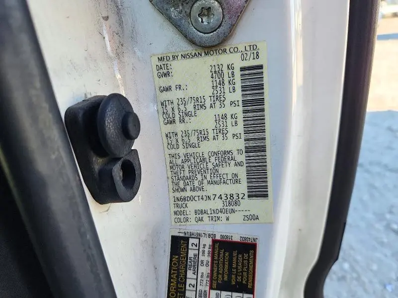 2018 NISSAN FRONTIER S  