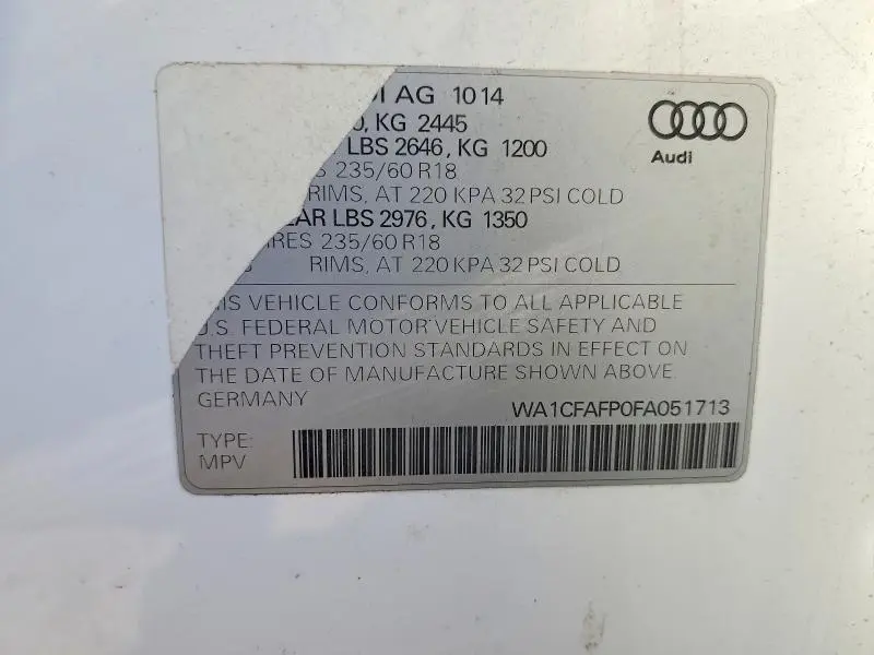 2015 AUDI Q5 PREMIUM  