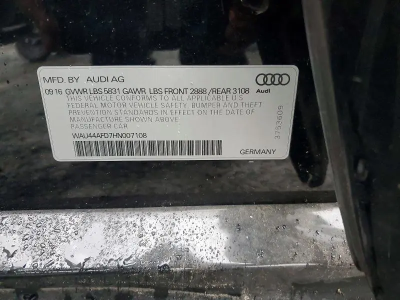 2017 AUDI A8 L QUATTRO  