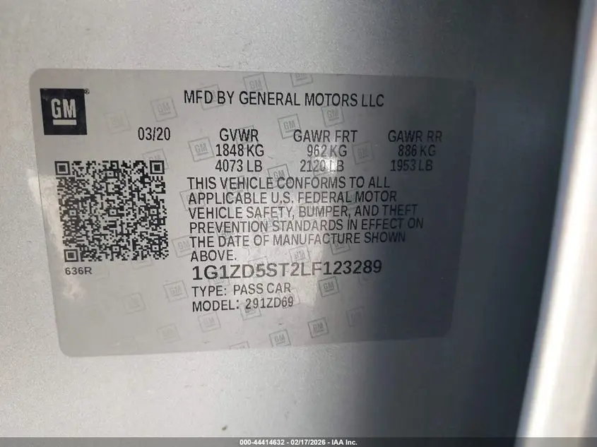 2020 CHEVROLET MALIBU FWD LT