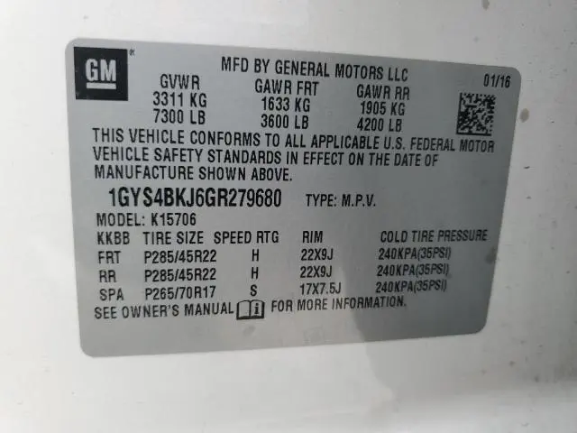 2016 CADILLAC ESCALADE LUXURY  