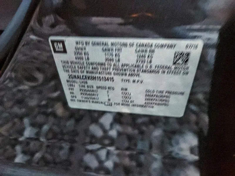 2017 CHEVROLET EQUINOX LT  