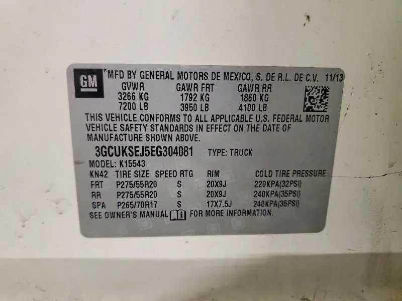 2014 CHEVROLET SILVERADO K1500 LTZ  