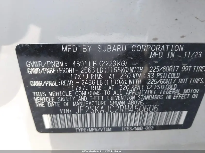 2024 SUBARU FORESTER WILDERNESS