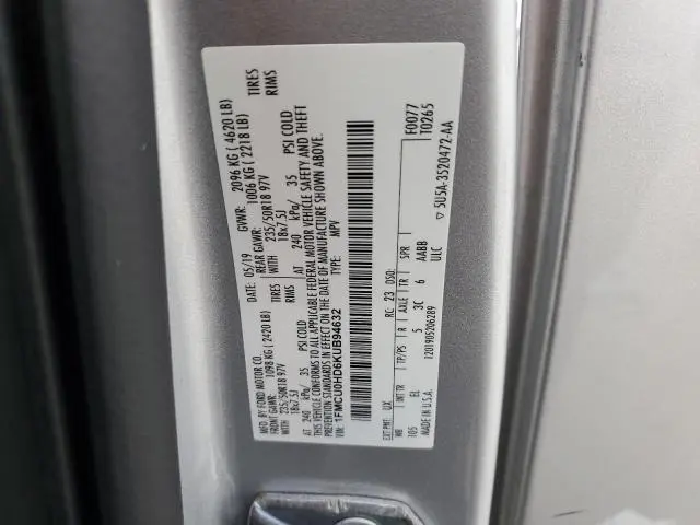 2019 FORD ESCAPE SEL  