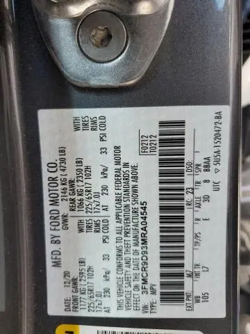 2021 FORD BRONCO SPORT BADLANDS  