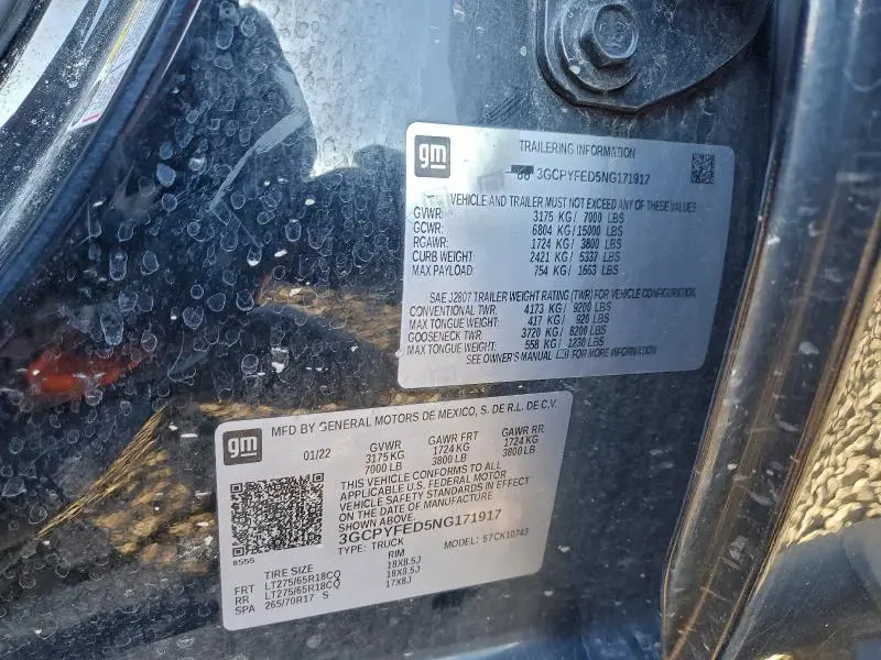 2022 CHEVROLET SILVERADO LTD K1500 LT TRAIL BOSS  