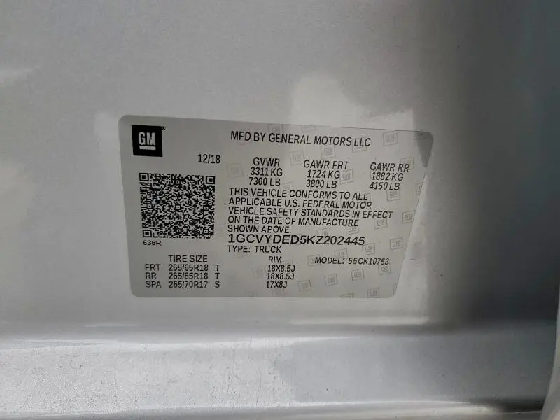 2019 CHEVROLET SILVERADO K1500 LT  