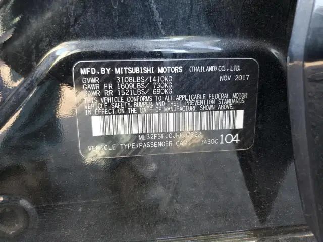 2018 MITSUBISHI MIRAGE G4 ES