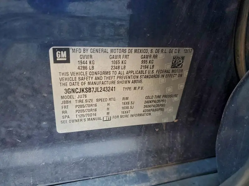 2018 CHEVROLET TRAX LS  