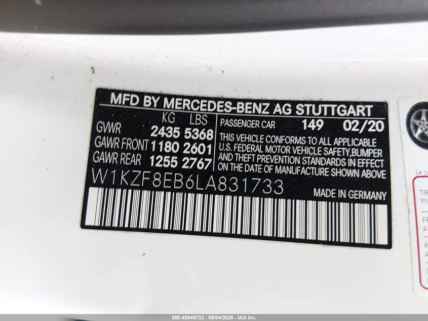 2020 MERCEDES-BENZ E 350 4MATIC