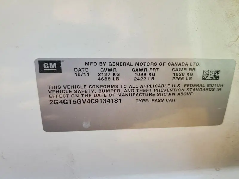 2012 BUICK REGAL PREMIUM  