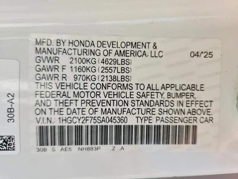 2025 HONDA ACCORD HYBRID SPORT-L  