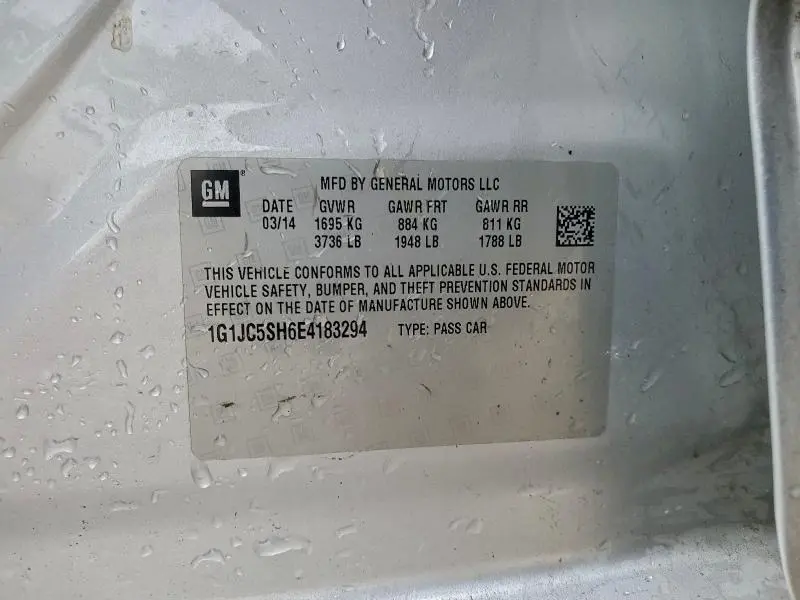 2014 CHEVROLET SONIC LT  