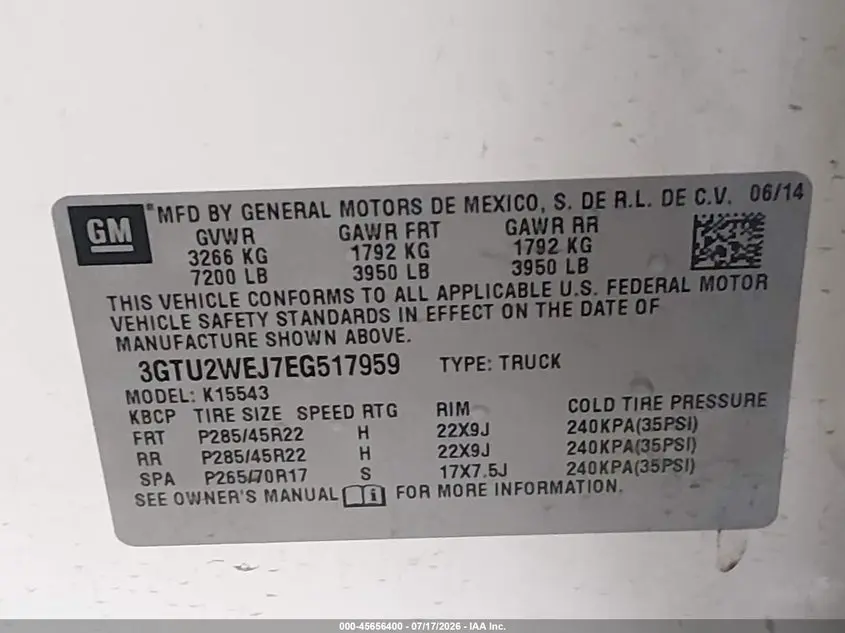 2014 GMC SIERRA 1500 DENALI