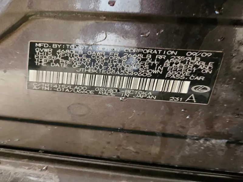 2010 LEXUS ES 350 BASE  