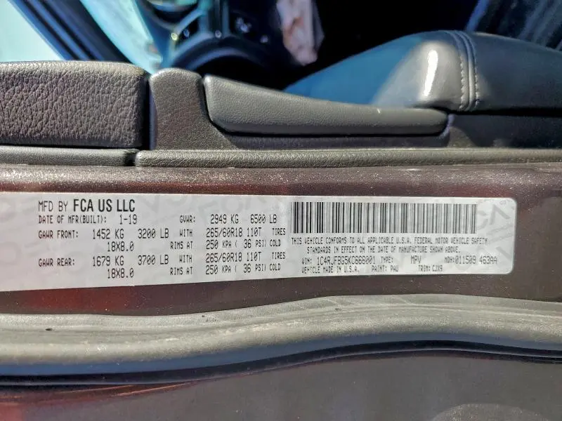 2019 JEEP GRAND CHEROKEE LIMITED  