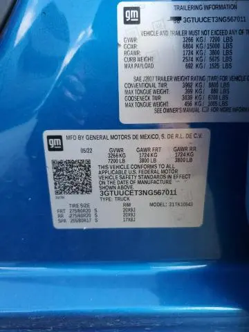 2022 GMC SIERRA K1500 ELEVATION  