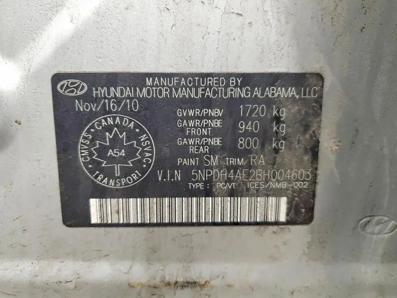 2011 HYUNDAI ELANTRA GLS  