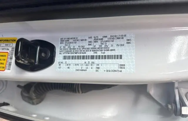 2021 FORD F150 SUPERCREW  