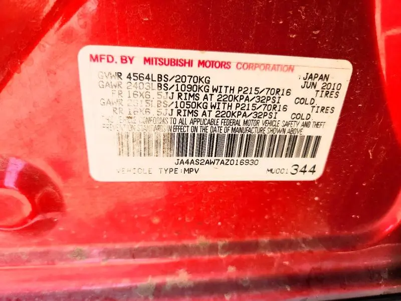 2010 MITSUBISHI OUTLANDER ES  