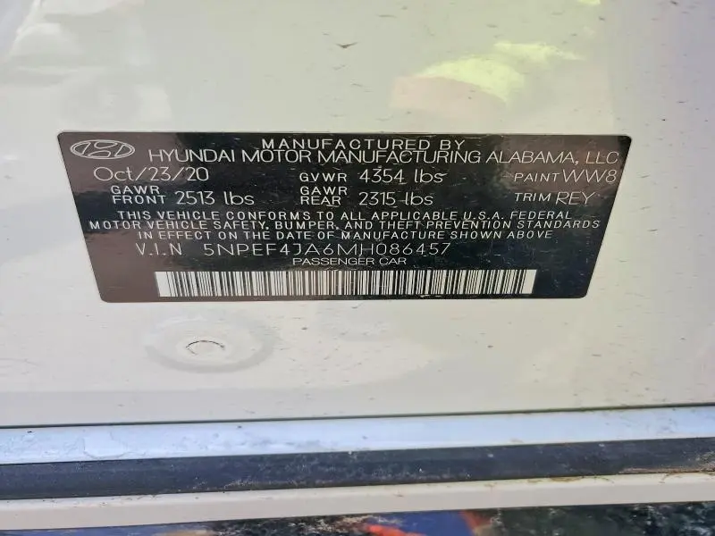 2021 HYUNDAI SONATA SEL  