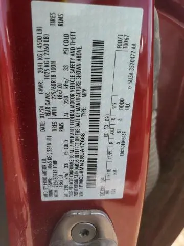 2024 FORD ESCAPE ST LINE  