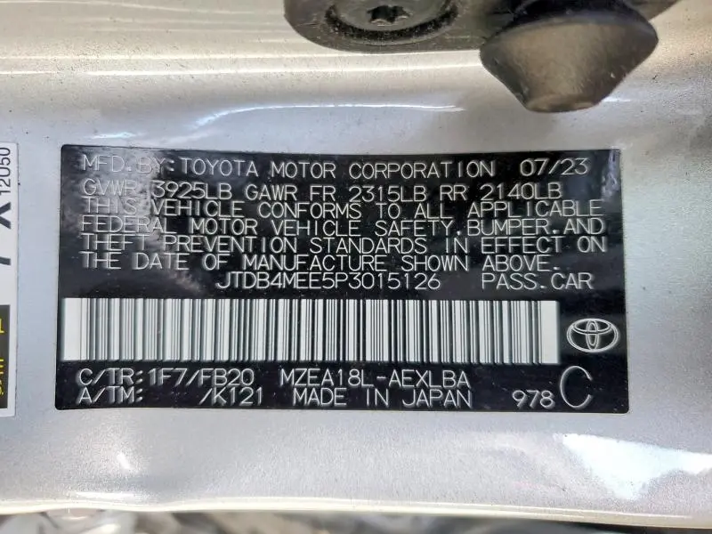 2023 TOYOTA COROLLA LE  