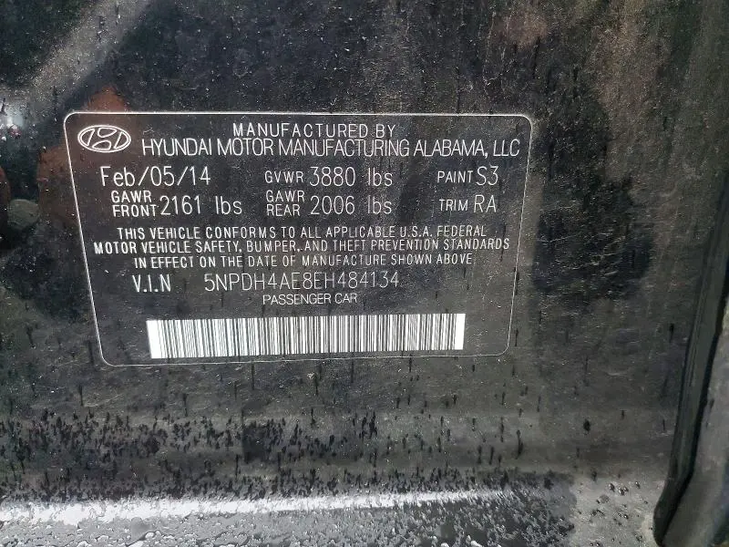 2014 HYUNDAI ELANTRA SE  