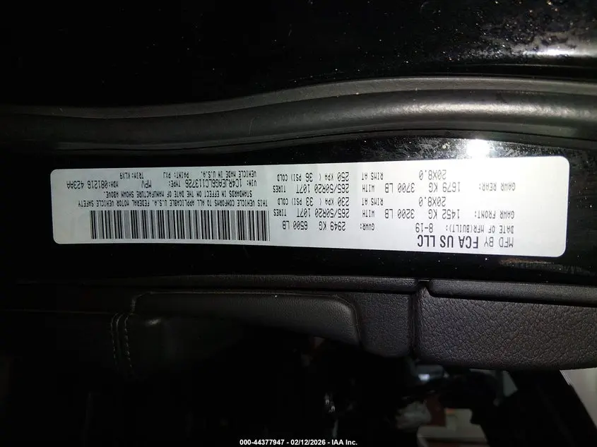 2020 JEEP GRAND CHEROKEE ALTITUDE 4X2