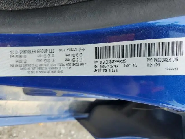 2015 CHRYSLER 200 LIMITED  
