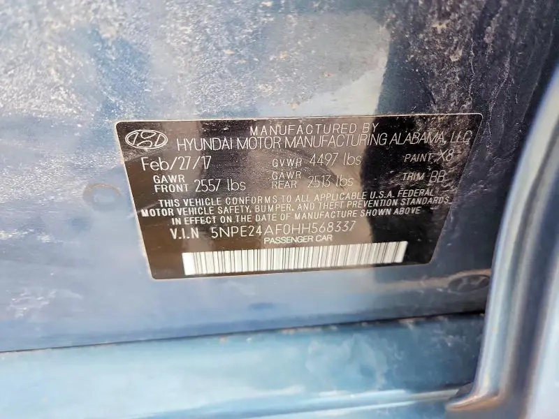 2017 HYUNDAI SONATA BASE  